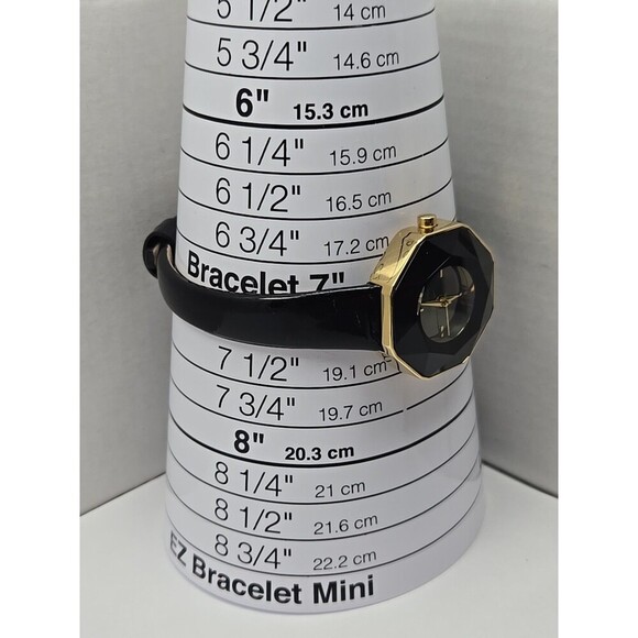 Jasper Conran Ladies Quartz Watch New Battery Faceted Octagon Glass Gold Tone - Picture 6 of 11